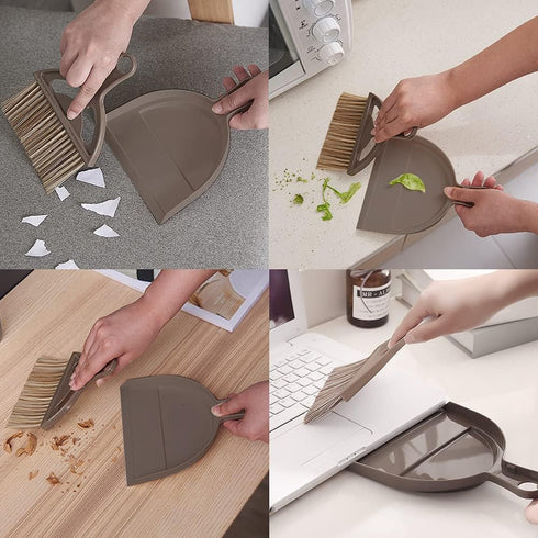 Mini Broom and Small Dustpan Brush Set, Hand Broom and Dustpan for Home and Pets