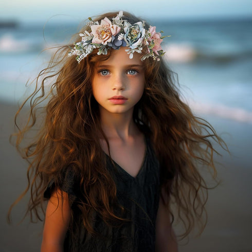 Vivivalue Fairy Flower Crown, Woodland Floral Headband, Elven Circlet Accessory for Women Girls Halloween Cosplay