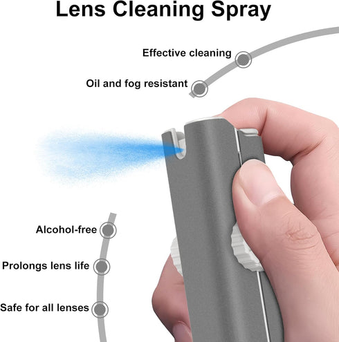 haino Glasses Cleaner, Travel Eyeglass Cleaner, Multifunctional Glasses Cleaning Kit with Microfiber Cleaning Cloth