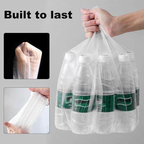 0.5 Gal Trash Bags, 240 pcs Clear Strong Tiny Garbage Bags for Mini Desk Trash Can, Fit 0.4-0.8 Gal