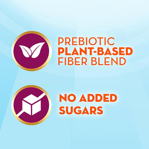 Metamucil Fiber Supplement, Unflavored Clear Mixing Powder, 75 teaspoons, Plant Based Prebiotic Fiber Blend for