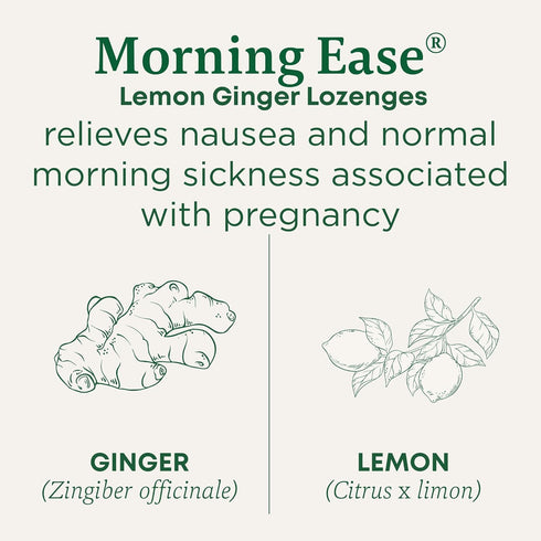 Lozenges, 30 Lozenges Traditional Medicinals Organic, Morning Ease Lemon Ginger - Supports Pregnancy Nausea Relief