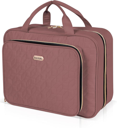 Travel Toiletry Bag for Women, Large Capacity with Hook, Portable Hanging Makeup Bag for Full Sized Toiletries
