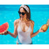 Summer Watermelon Headbands for Women, Tropical Fruit Rhinestone Crystal Wide Top Knot Hair Accessories (Fruit B-White)