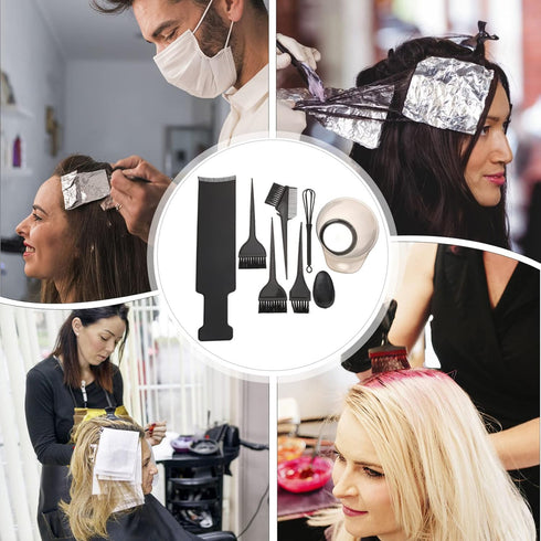 LALAFINA Hair Coloring Kit with Dyeing Brush, Balayage Board, Ear Cover, Salon Accessories