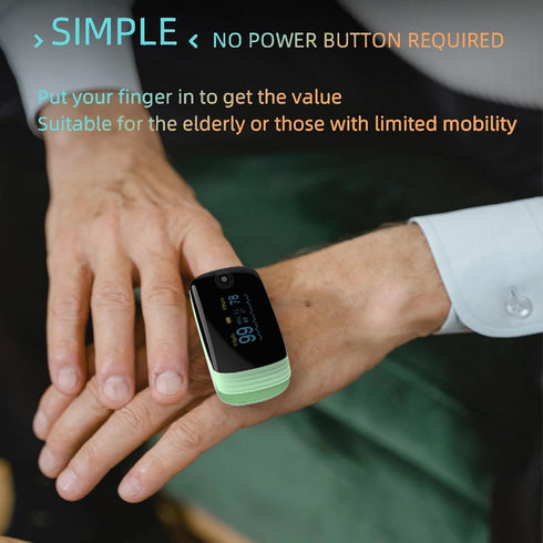 Spo2 6 Fingertip Pulse Oximeter with Respiration Rate Monitoring, PI & RR Measurements, Rechargeable Blood Oxygen