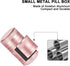 Metal Pill Container Pill Case - Waterproof Metal Pill Box for Pocket Purse, Daily Travel Pill Holder 2 Times a Day, Portable Medicine Organizer for Vitamin, Fish Oils, Supplements Pink 1 Pack