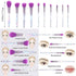 Kingtree Makeup Brush Set, 10PCS Crystal Makeup Brushes, Premium Synthetic Foundation, Blush, and Eye Shadow Kit