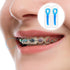 100 PCS Floss Threaders, Deep Clean Dental Floss Threader for Braces, Bridges, and Implants, Pack of 2 (Blue)