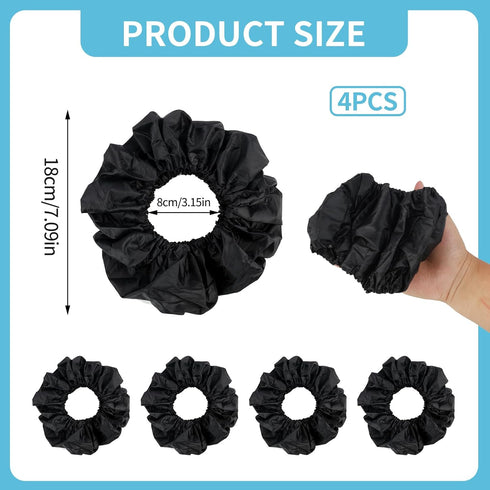 4 Pack Baby Stroller Wheel Cover Black Wheelchair Wheel Tire Protector for Child Kid Baby Stroller Jogger Wheels Covers