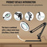 Teiulon 10X 3 360 Magnifying Lamp with HD Glass Lens | Color Temperatures, Adjustable Arm, Metal Clamp & Stand | LED