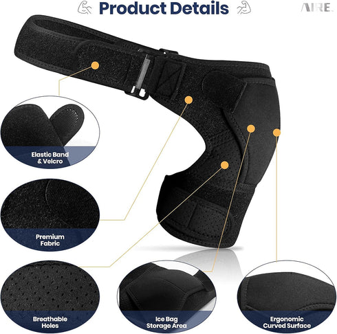 AIRE Shoulder Brace for Men and Women, Adjustable Shoulder Support for Rotator Cuff, AC Joint Pain Relief, Arm Sling