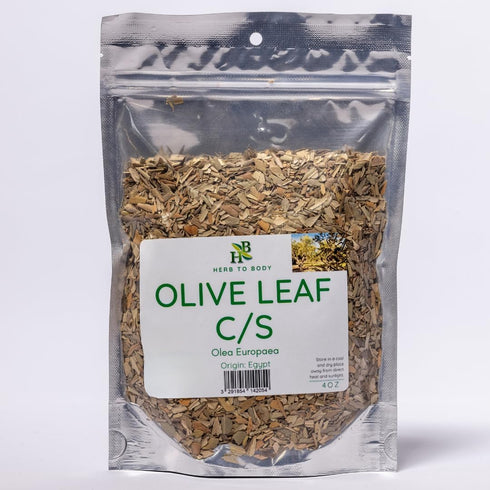 Olive Leaf C/S, Cut & Sifted, Olea Europaea, Wildcrafted, 4oz