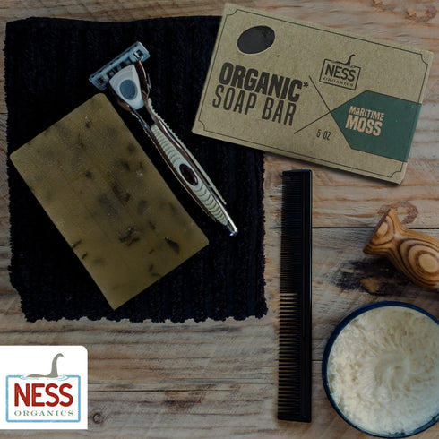 Ness Mens Soap Bar - Maritime Moss Scent, Natural Soap with Organic Ingredients, Handmade in the USA