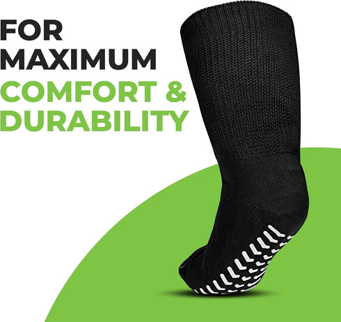 M.B. Leaf Extra Wide Socks for Swollen Feet,Bariatric Socks, Non Slip Cast Sock Diabetic Edema Hospital Oversized