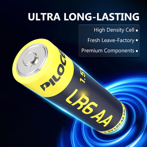 48 Pack AA Batteries, 1.5V Alkaline Double A Battery, 48 Count LR6 Battery, 10 Year Self-Life