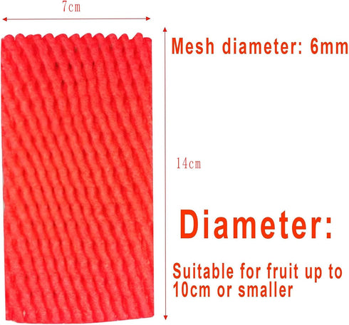 Markeny Packing (50PCS Red-14x7cm) Fruit Protection Mesh Bags Transport Vegetable Fruit Fragile Items Dedicated Fruit