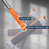 Professional 2 in 1 Window Squeegee Cleaner with Long Stainless Steel Handle for High Windows