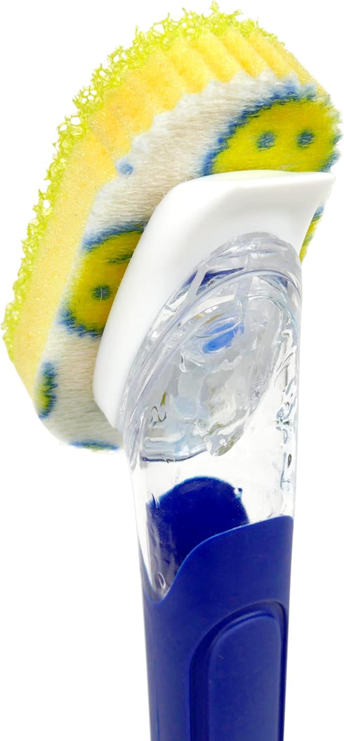 Scrub Daddy Dish Wand Scrubbing Brush with Handle, Soap Dispensing Dish Brushes, Texture Changing Washing Up Sponges