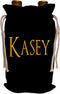 3dRose Kasey popular baby boy name in the USA. Yellow on black