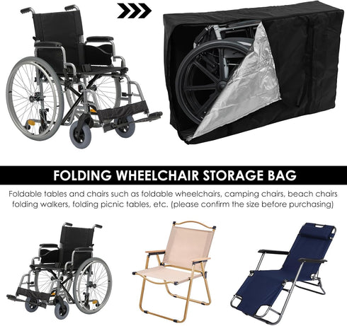 FALESOUL 43" Lx11 Wx29 Rollator Travel Bag, Heavy Duty Extra Large Waterproof Wheelchair Bag, Foldable Wheelchair