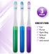 Lingito Travel Toothbrushes, Soft Mini Toothbrush with Cover, Portable Toothbrush Kit (3 Pack)