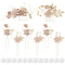 inSowni 20 Pack Bridal Wedding Hair Combs, Dusty Pink & Blue Flower Hair Pins, Floral Accessories