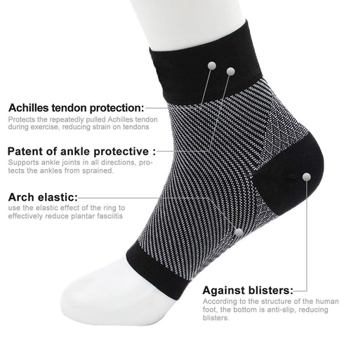Compression Socks Foot Sleeves 20-30mmhg with Arch Support for Men & Women, Best for Plantar Fasciitis & Swelling