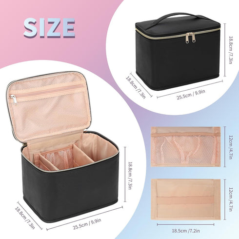 OCHEAL Travel Makeup Bag, Large Organizer Cosmetic Case with Detachable Brush Divider, Waterproof Portable