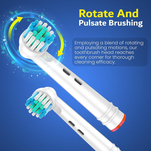 Replacement Toothbrush Heads, Precision Clean Brush Compatible with Oral-B 7000/Pro 1000/9600/5000/3000/8000 (8 Pack),