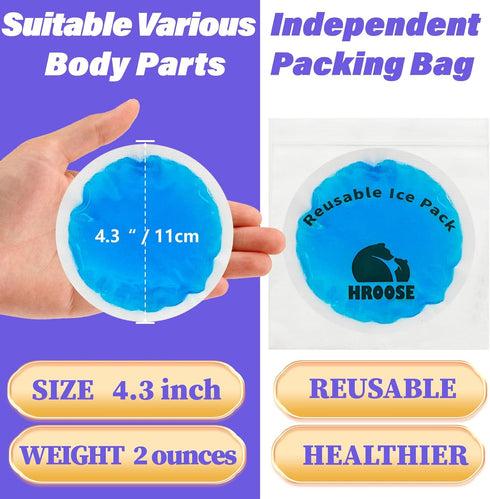 Small Ice Pack for Face - Soft Reusable Cold Pack for Wisdom Teeth Recovery, Pain Relief, and Safe for Kids