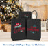 GSSUSA Kraft Paper Gift Bags 5.25x3.75x8'' 20 Pcs, Black Paper Bags with Handles for Shopping, Craft, Party