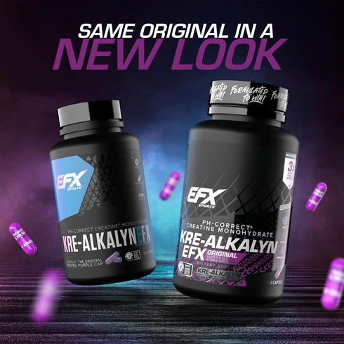 EFX Sports Kre-Alkalyn EFX, pH Correct Creatine Monohydrate Supplement, 60 Servings, 120 Capsules