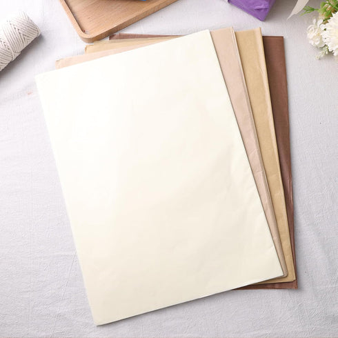Koogel 112 Sheets Brown Tissue Paper, Bulk Gift Wrapping Paper for DIY Crafts Gift Bags, 20x14 inch