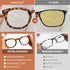 AQWANO Blue Light Blocking Computer Reading Glasses, 4 Pack Round Frames for Men/Women, 1.5