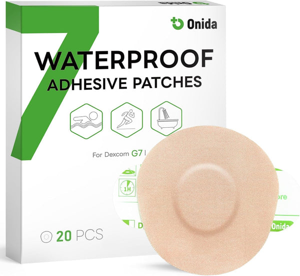 onida Dexcom G7 Adhesive Patches 20PCS,Waterproof Over Patches for G7 & Stelo Flexible