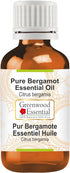 Pure Bergamot Essential Oil (Citrus bergamia) 50ml (1.69 oz) - Steam Distilled Essential Oil