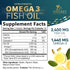 Triple Strength Omega 3 Fish Oil 2400 mg Softgels, Nature's Fish Oil Supplements, Brain & Heart Health Support - EPA & DHA, 1200 MG Fish Oil in Each Softgel, Omega-3 Supplement - 60 Fish Oil Softgels