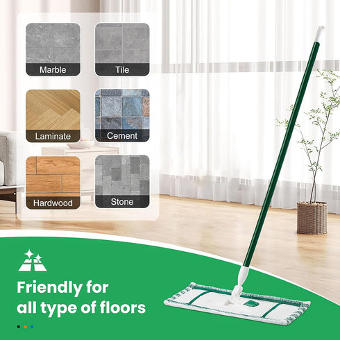 4 Pack Microfiber Mop Heads for Libman Microfiber Floor Mop, Reusable & Washable Pads for Multi-Surface Floors