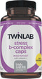 Twinlab Stress B-Complex Caps - Complete B-Complex & 1000 mg Vitamin C - Energy Support Supplement - 100 Capsules