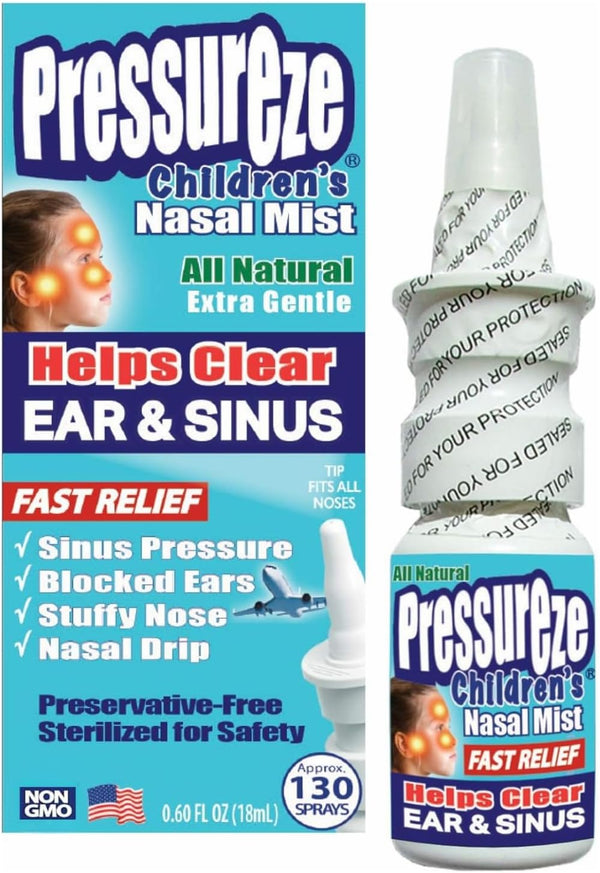 All Natural Preservative-Free Sterile Nasal Spray for Children - 130 Sprays, 18 ml (Pack of 3)