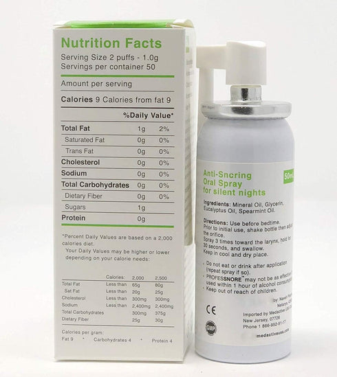 Snore Solutions Anti Snoring Relief Spray, 1.69 Fl oz (50 ml)