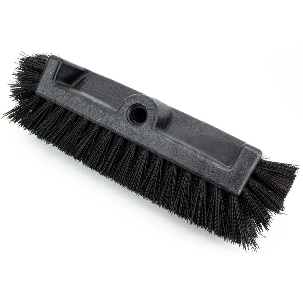 SPARTA Heavy-Duty Tile Scrub Brush, 12" Wide Brush Head with End Bristles for Commercial Tiles, Tubs, and Floors, Black.