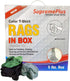 Premium Color T-Shirt Rags - 5 lbs. Compressed Box of Cotton Rags for Cleaning Oil, Dust, Grease, Stain & Paint