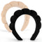 Spa Headband for Washing Face, Black Khaki Makeup Headband, Trendy Hair Accessories for Women.