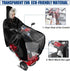 Mobility Scooter Rain Cover, Waterproof 420D Oxford & EVA Fabric Poncho for Electric Vehicle, Outdoor Wheelchair Suit