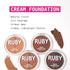 Ruby Kisses 3D Face Creator Cream Foundation & Concealer, 12 Hours Long Lasting, Medium to Full Coverage (Level 16)