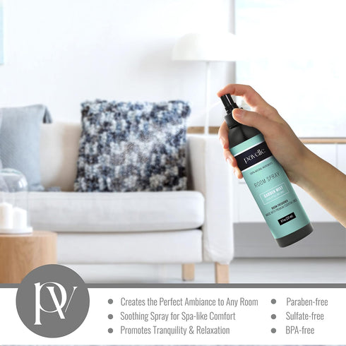 Room Spray, 100% Natural Essential Oil Bathroom Air Freshener, Long Lasting Non Toxic Deodorizer, Garden Mist, 8 Fl. Oz