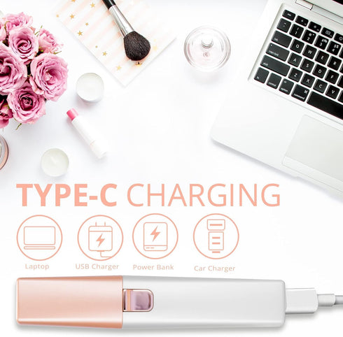 Rechargeable Facial Eyebrow Hair Remover for Women, 2 in 1 Electric Trimmer and Shaver with Light