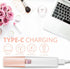 Rechargeable Facial Eyebrow Hair Remover for Women, 2 in 1 Electric Trimmer and Shaver with Light